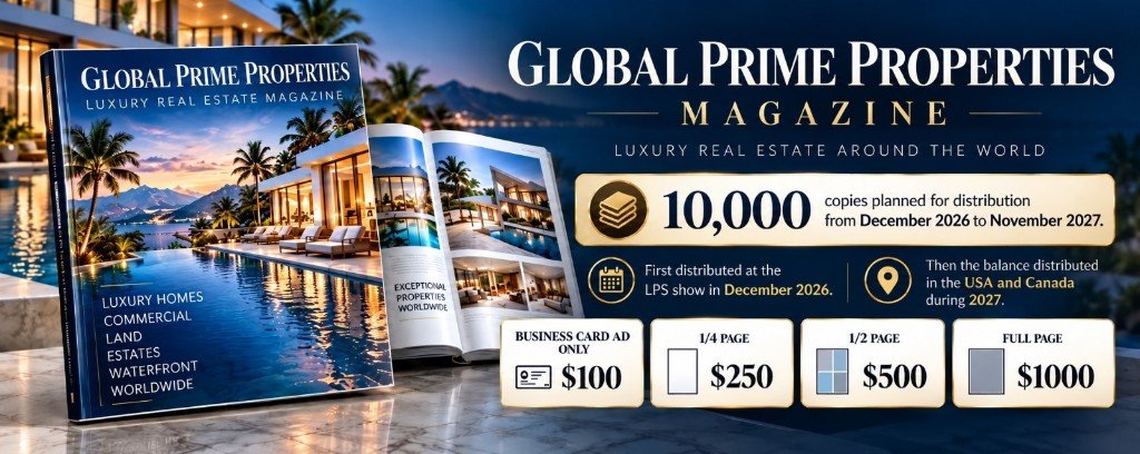 Global Prime Agents Magazine — 10,000 copies distributed December 2026 to November 2027